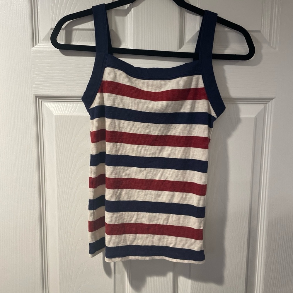 Vintage Y2K GAP Striped Red, Navy & Cream Tank Top